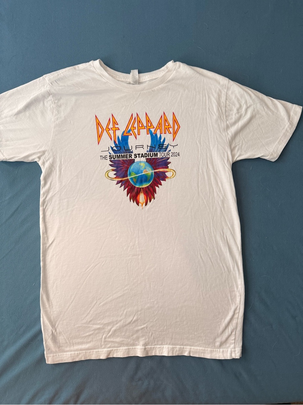 Def Leppard Summer Stadium Tour 2024 White Graphic Tee